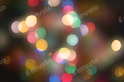 Preview: Abstract Circular Lights Blurred Holiday Background Of Christmas Light