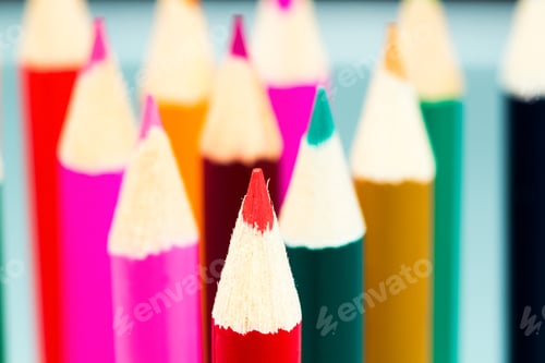Preview: Group Of Sharp Colored Pencils