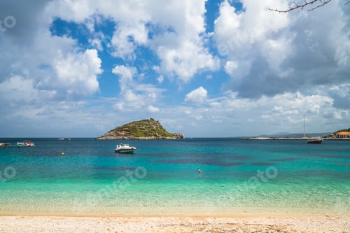 Preview: Boats On The Amazing Turquoise Waters Of The Agios Nikolaos Port In Summer On Zante Island, Greece
