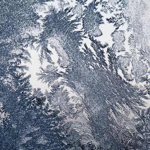 Preview: Ice Flowers On Glass - Texture And Background.