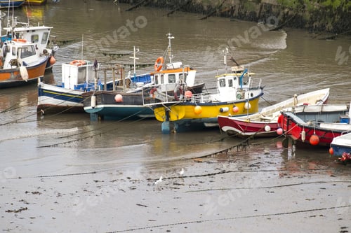 Preview: Fishing Boats At Low Tide.