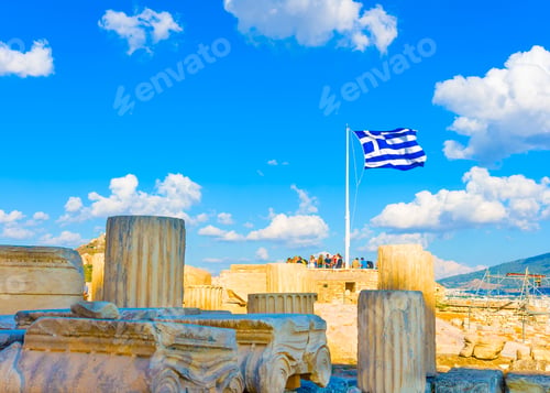 Preview: Ancient Ruins In Acropolis Rock In Athens In Greece
