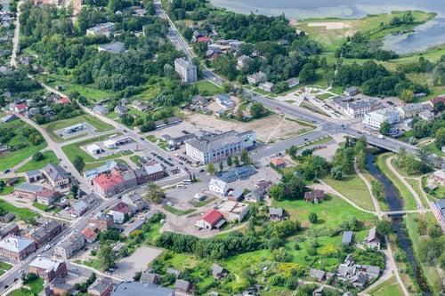 Preview: Aerial View Over The Rezekne City (Latvia)