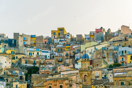 Preview: Aerial View Of Old Town Of The Sicilian City Ragusa Ibla, Italy