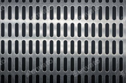 Preview: Stainless Steel Grating With Oblong Holes, Close-Up