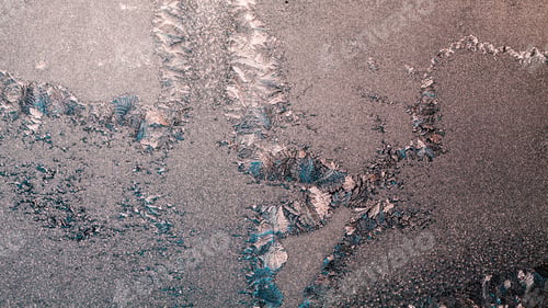 Preview: Ice Flowers On Glass - Texture And Background. High Resolution And Sharp, Beautiful Details