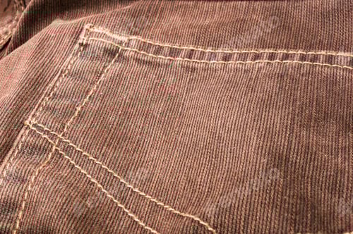 Preview: Clothing Items Washed Cotton Fabric Texture With Seams, Clasps, Buttons And Rivets, Macro, Close-Up