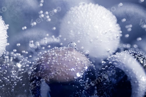 Preview: Abstract Underwater Composition With Colorful Glass Balls, Bubbles And Light