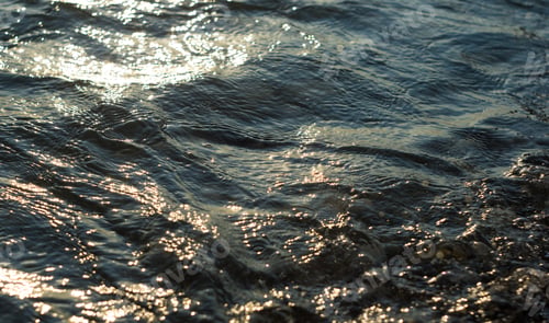 Preview: Pebble Stones On The Sea Beach, The Rolling Waves Of The Sea With Foam