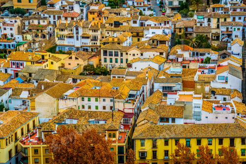 Preview: Granada, Aerial Panoramic View Of Old Albaicin District From Alhambra