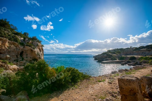 Preview: The Ancient Temple Of Hera With Seaview On The Gulf Beside The Heraion Cape Near Perachora Village