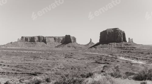 Preview: Journey To The Legendary Wild West Of The Usa. Road In The Rocky Desert Of The Monument Valley