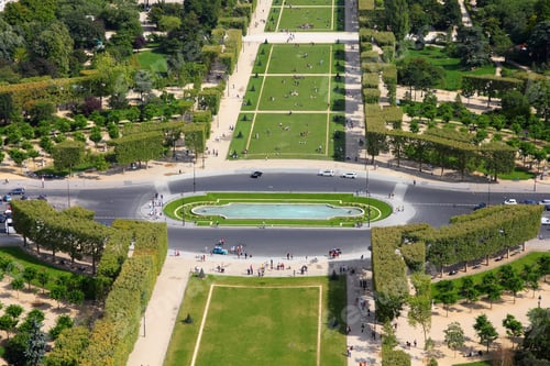 Preview: Paris, France - Cityscape With Field Of Mars Gardens