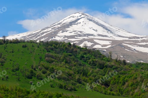 Preview: Spring Landscape With Snowy Mountains, Pambak Range, Maymekh Lerr (3094M)