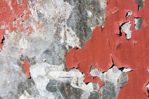 Preview: Metallic Surface With Peeled Paint - Texture And Background