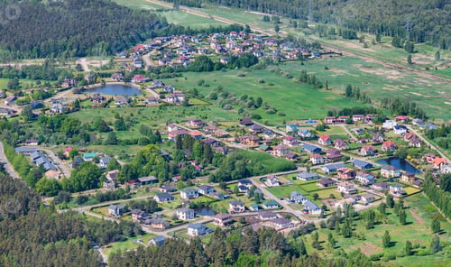 Preview: Aerial View Over The Small Village