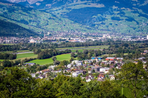 Preview: View Of The Valley Over Liechtenstein - Europe