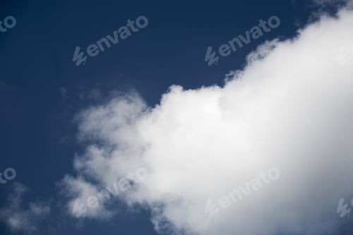 Preview: Beautiful, Fluffy, White And Grey Clouds And Blue Sky