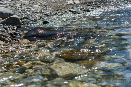 Preview: Pebble Stones On The Sea Beach, The Rolling Waves Of The Sea With Foam