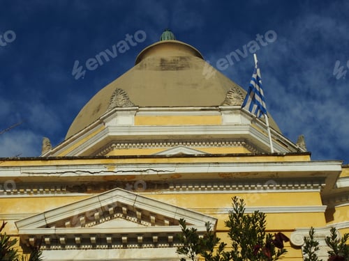 Preview: Detail Close Up Photo From Iconic Villa Kazouli Used As Public Environmental Service, Kifisia