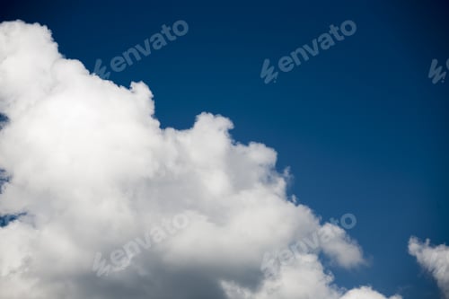 Preview: Beautiful, Fluffy, White And Grey Clouds And Blue Sky
