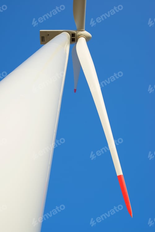 Preview: Wind Turbine For Electric Power Production, Zaragoza Province, Aragon In Spain.