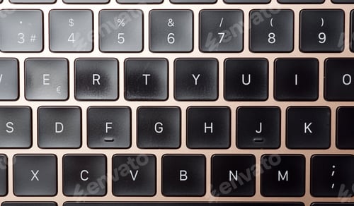 Preview: Forefront Of A Pink Laptop Keyboard.
