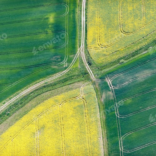 Preview: Aerial View Over The Rural Fields