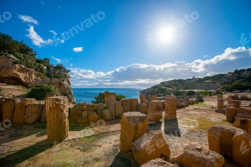 Preview: The Ancient Temple Of Hera With Seaview On The Gulf Beside The Heraion Cape Near Perachora Village