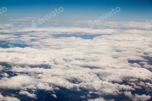 Preview: Beautiful, Dramatic Clouds And Sky Viewed From The Plane. High Resolution And Quality