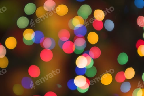 Preview: Abstract Circular Lights Blurred Holiday Background Of Christmas Light