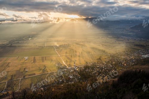 Preview: Dramatic Light Over Villages