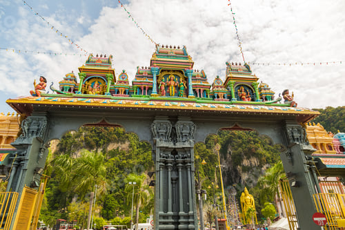 Preview: Batu Caves Lord Murugan Statue And Entrance Near Kuala Lumpur Malaysia.