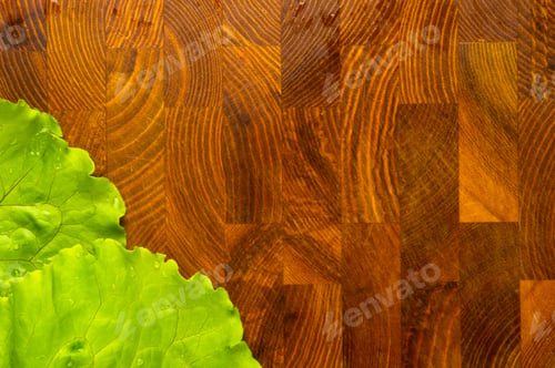 Preview: Still Life - Green Lettuce On Wooden Board
