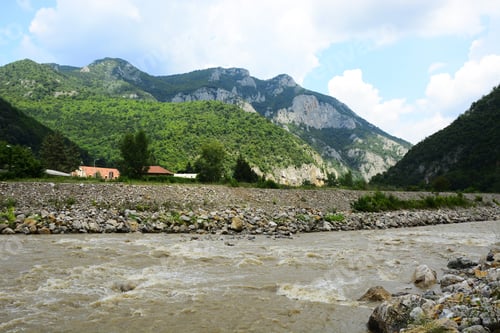 Preview: West Morava River In Serbia During Summer,And Kablar Mountains.