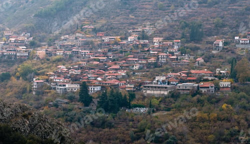 Preview: View Of Mountain Village Of Alona, In Cyprus