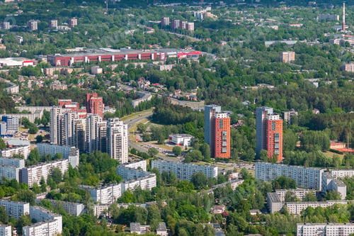 Preview: Aerial View Over The Suburb Of The Riga City