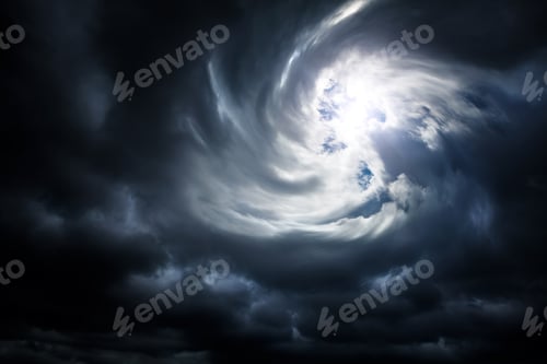 Preview: Blurred Swirl In The Dark Storm Clouds