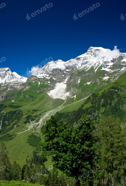 Preview: Mountains View In Alps, In A Sunny Day