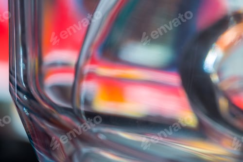 Preview: Thick Glass Abstraction Made With Glass Vase And Glass On Shallow Depth Of Field.