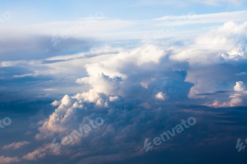 Preview: Beautiful, Dramatic Clouds And Sky Viewed From The Plane