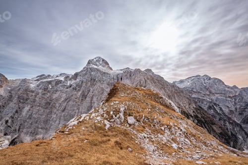 Preview: Hiking In The High Mountains In Autumn Time