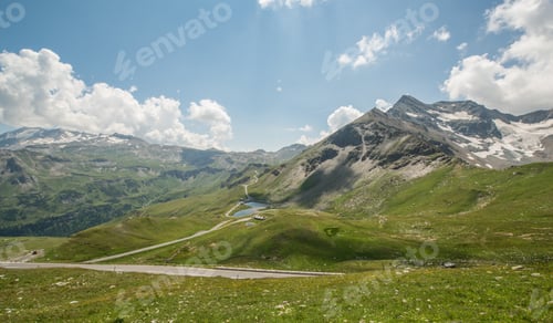 Preview: Alpine Meadows, High Mountain Roads And Beautiful Landscape Of The Grossglockner Mountain In Austria