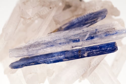 Preview: Quartz And Kianit, Natural Semiprecious Stones With Details