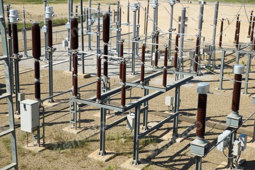 Preview: Electrical Substation View In Zaragoza Province, Aragon In Spain.