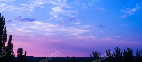 Preview: Landscape With Dramatic Light - Beautiful Golden Sunset With Saturated Sky And Clouds.