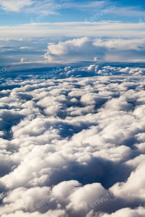 Preview: Beautiful, Dramatic Clouds And Sky Viewed From The Plane