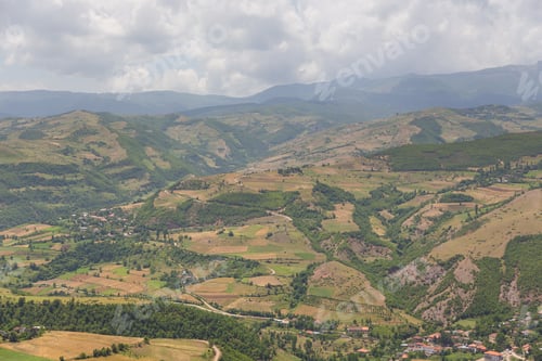 Preview: Scenic Landscape View In Albanian Mountain In Summer Day.