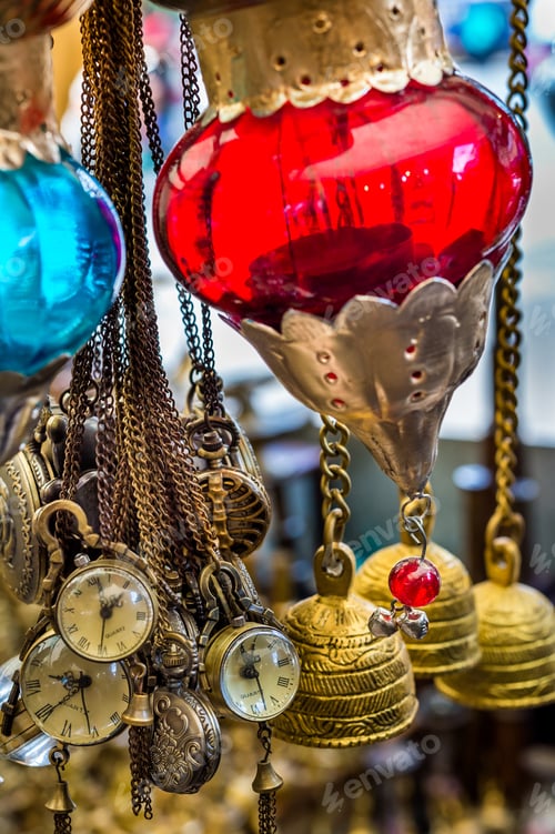 Preview: Indian Souvenirs On The Display At The Market Of Mumbai.