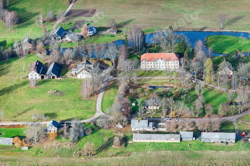 Preview: Aerial View Over The Village Veselava (Latvia)